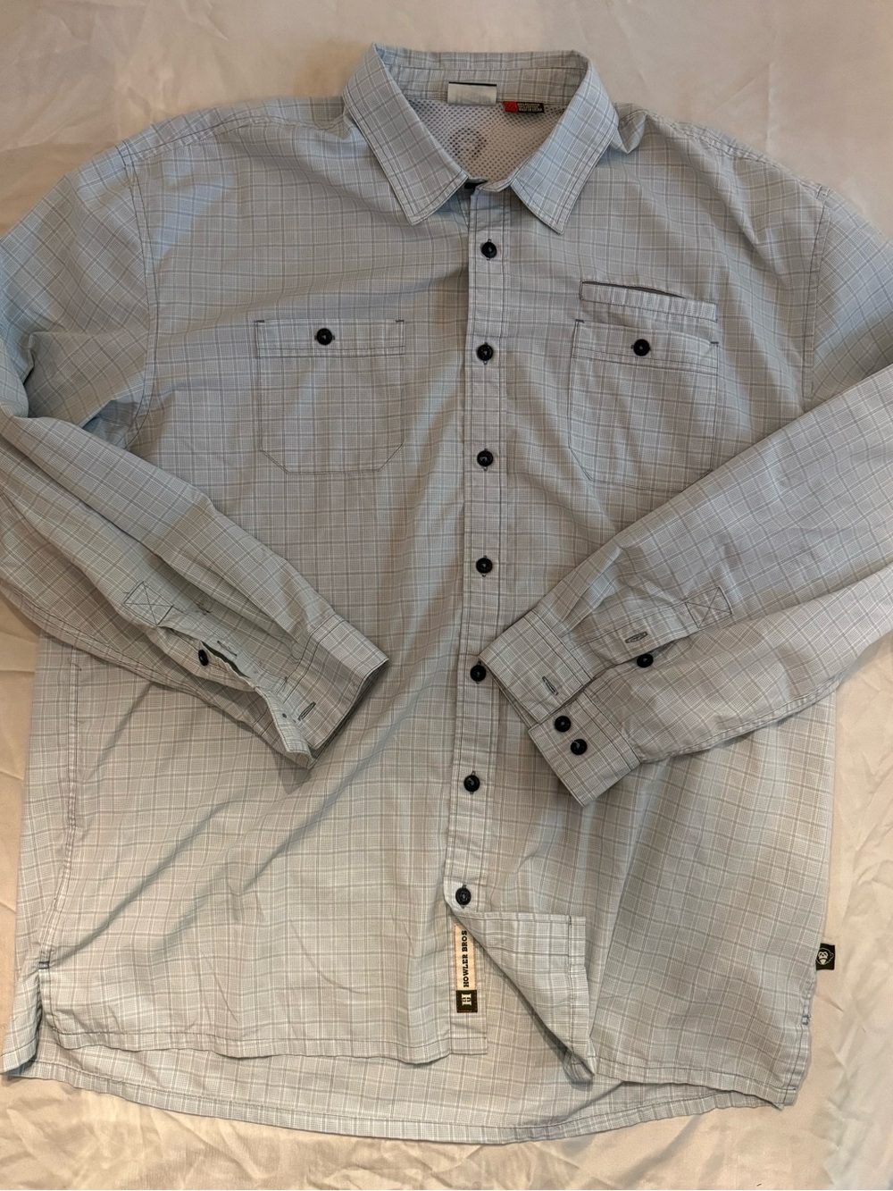 Howler Brothers Light Blue Plaid Button-Down Shirt